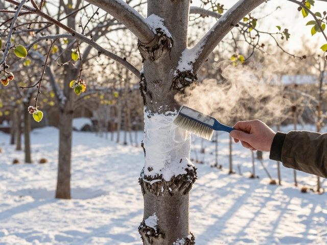 Чем обработать деревья при минусовой температуре: безопасные способы защиты от морозов и трещин