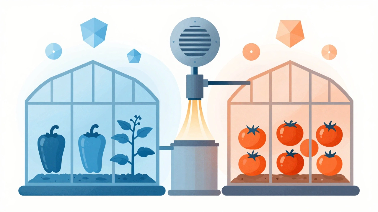 Автоматическая вентиляция поддерживает оптимальную влажность для помидоров и перца.