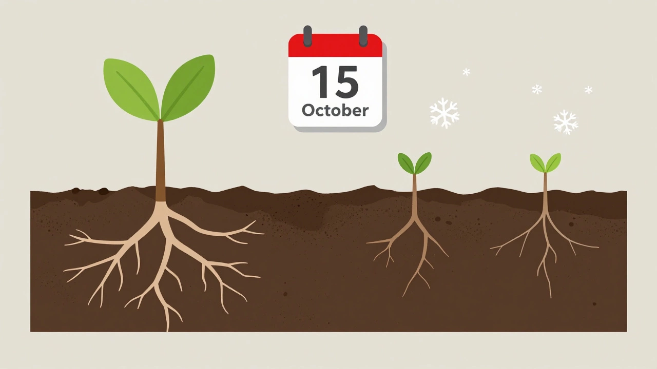 Сравнение здоровых и поврежденных корней из-за неправильного осеннего удобрения.